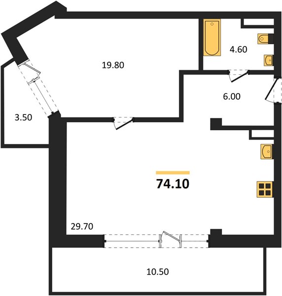 Cosmos Smart Evpatoriya Hotel — 2-комнатная, 74,1 м²